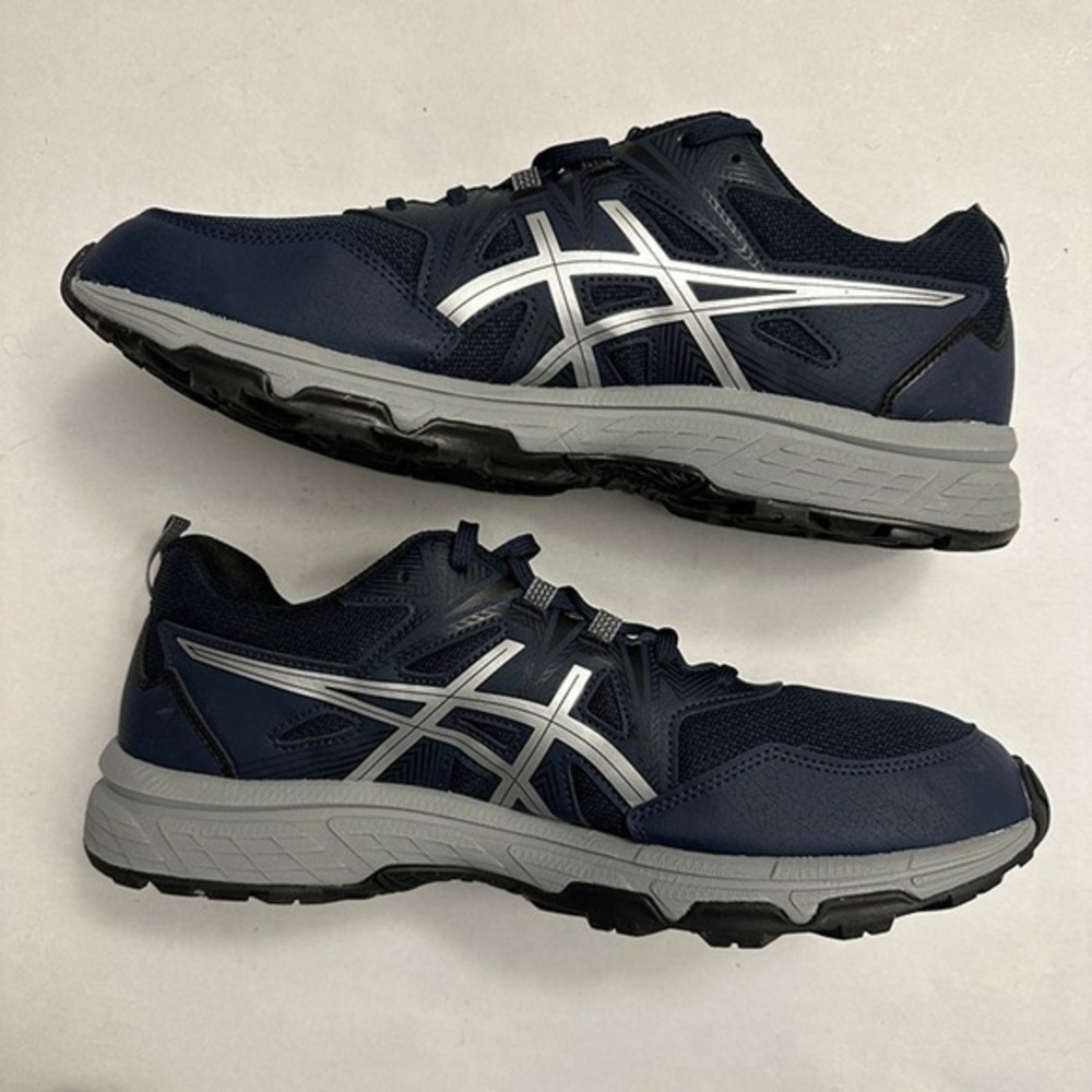 ASICS GEL Venture Mens Size 12 Trail Running Shoes Blue Grey Athletic‎ Sneakers